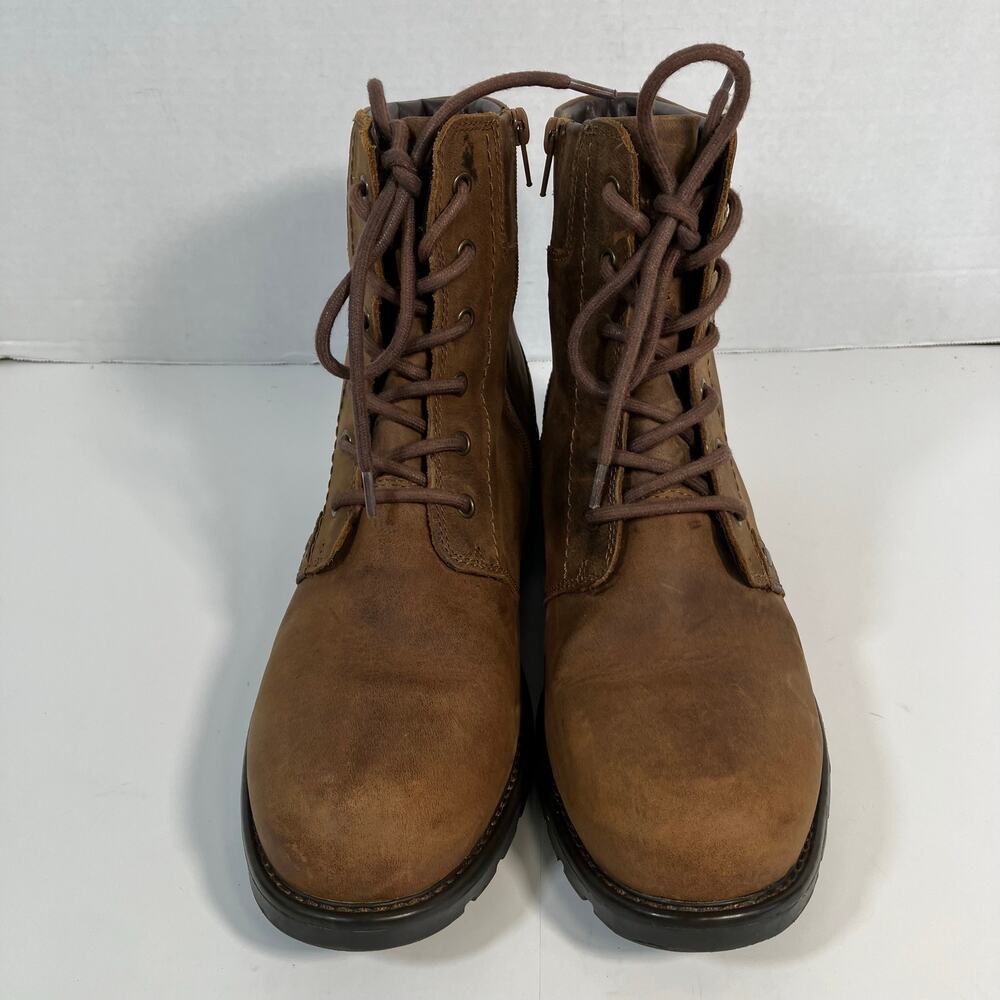 Clarks Sz 10 Orinoco Spice Lace-up Combat Boots 6-Eye Brown Nubuck Leather - Picture 5 of 16